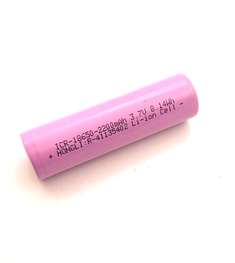 18650 1200maH Lithium Ion Battery Hongli– Rating – 300 Cycle 